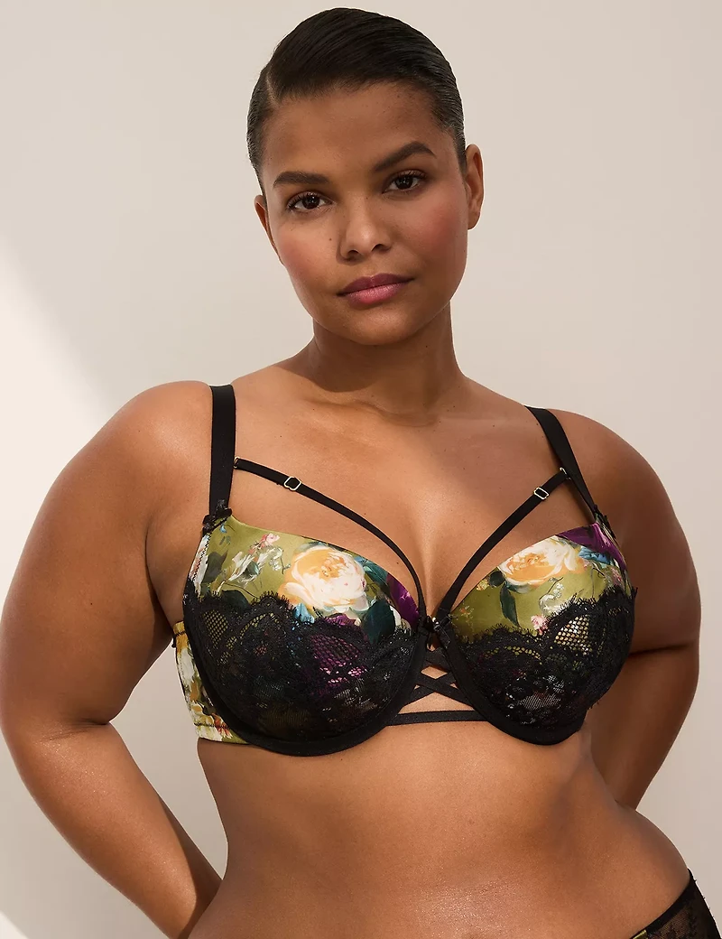 Stretch Satin Boost Balconette Bra