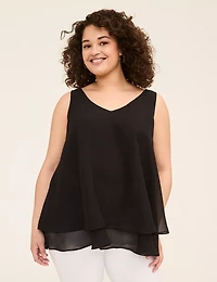 Swing Double-Layer Chiffon Tunic