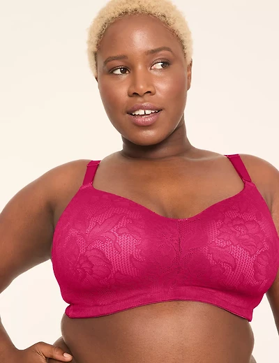 No-Wire Bra with Allover Lace