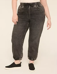 Pull-On Knit Denim Jogger