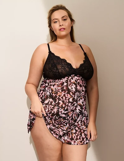 Lace & Chiffon Babydoll