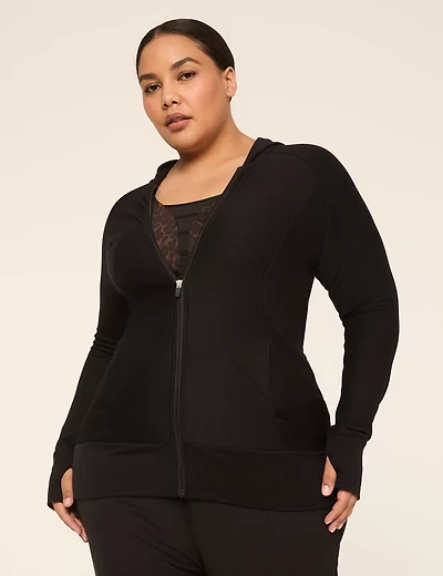 LIVI Zip-Front Ribbed Jacket