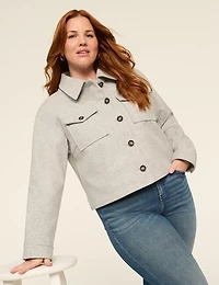 Faux-Wool Short Coat