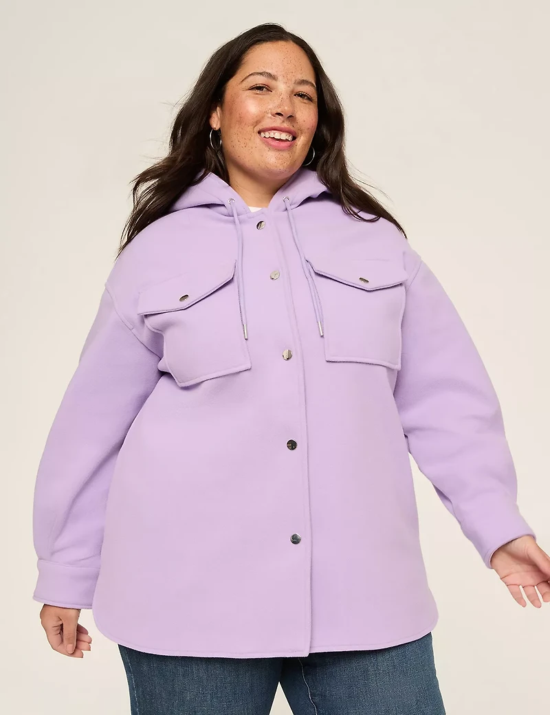 Double-Faced Hooded Shacket