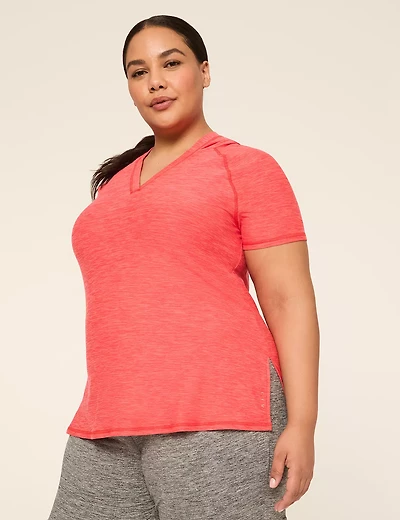 LIVI Soft Short-Sleeve Marl Hoodie