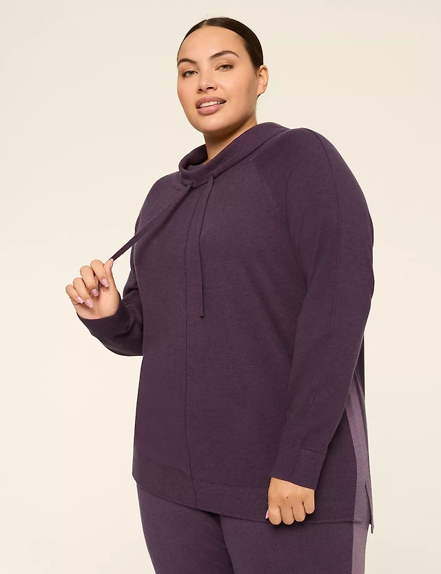 LIVI Funnel-Neck Colorblock Pullover Sweater