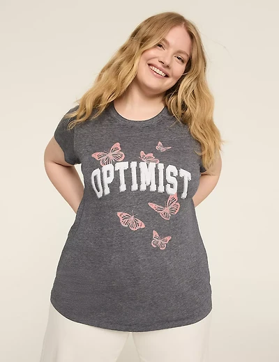 Optimist & Butterfly Graphic Tee