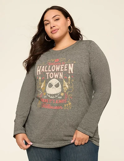 Nightmare Before Christmas Halloween Town Long-Sleeve Graphic Tee