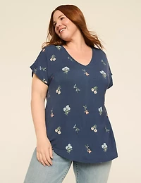 DreamFeel V-Neck Dolman-Sleeve Tee