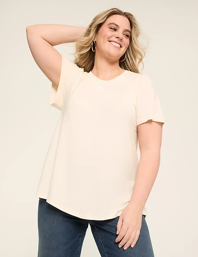 DreamFeel Short-Sleeve Crew-Neck Top