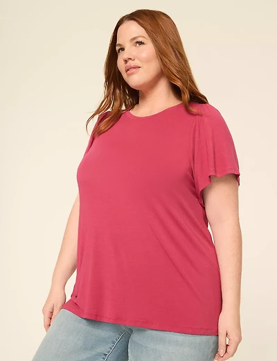 DreamFeel Short-Sleeve Crew-Neck Top
