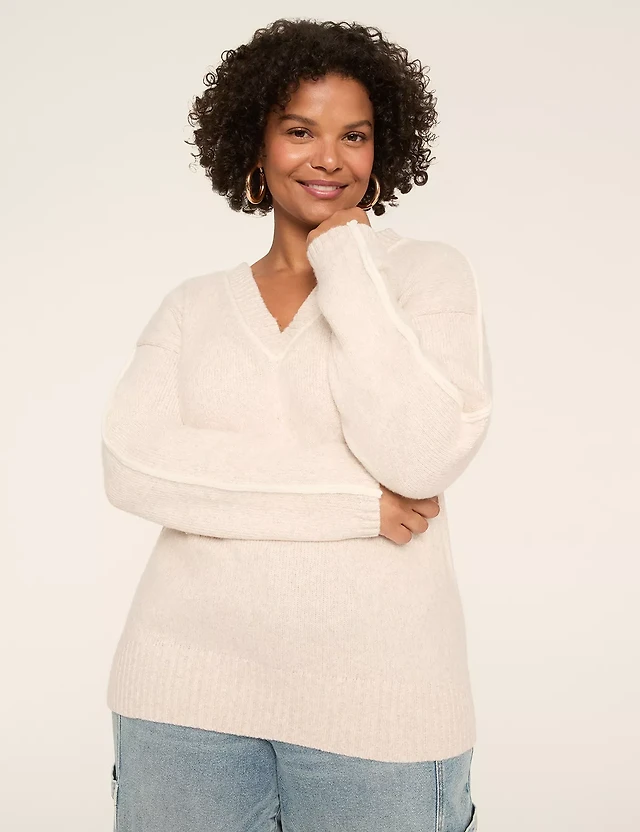 V-Neck Pullover Sweater