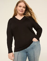Long-Sleeve V-Neck Sweater