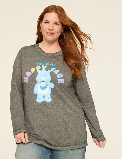 Long-Sleeve Care Bears Graphic Tee