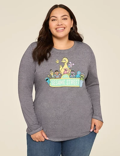 Long-Sleeve Sesame Street Graphic Tee