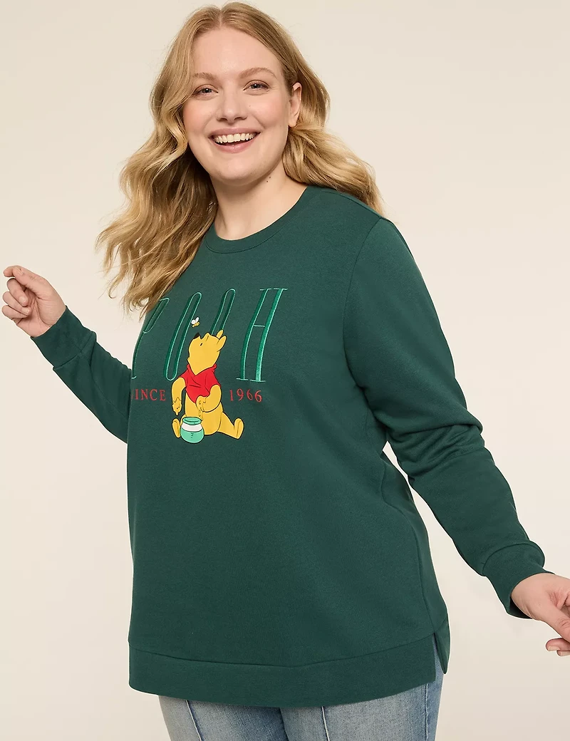 Embroidered Winnie the Pooh Graphic Sweatshirt