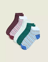 5-Pack Ankle Socks - Nep & Stripes