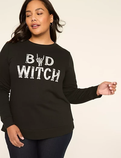 Foiled Bad Witch Graphic Sweatshirt