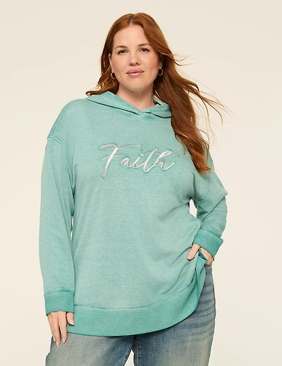 Relaxed Faith Graphic Hoodie