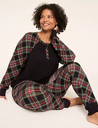 Comfy Cotton Tunic Henley & Legging PJ Set