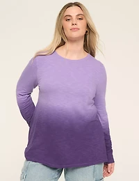 Long-Sleeve Crew-Neck Layering Tee