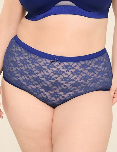Allover Lace High-Leg Brief Panty