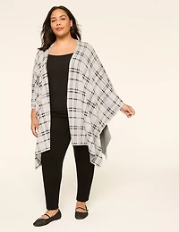Plaid Open-Front Overpiece