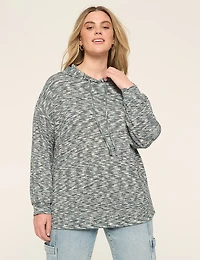 Drop-Shoulder Hoodie Sweatshirt