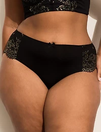 Shimmery-Lace Cheeky Panty