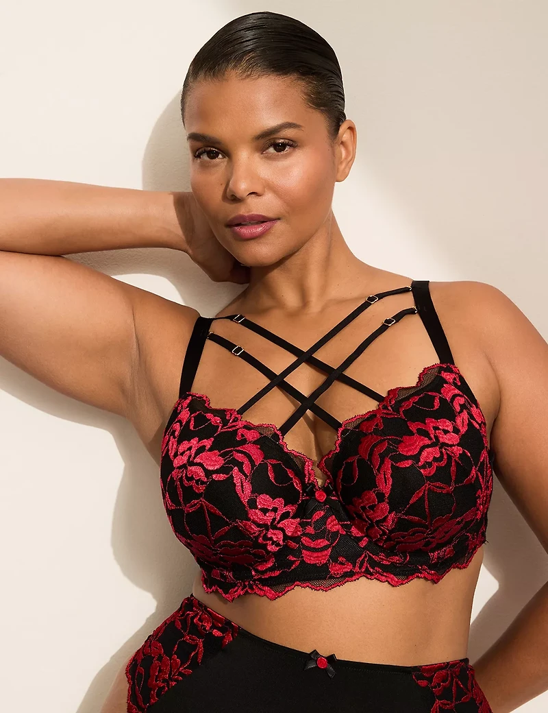 Strappy-Front Boost Balconette Bra