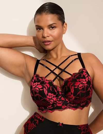 Strappy-Front Boost Balconette Bra