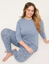 Comfy Cotton 3/4-Sleeve Tunic & Legging PJ Set