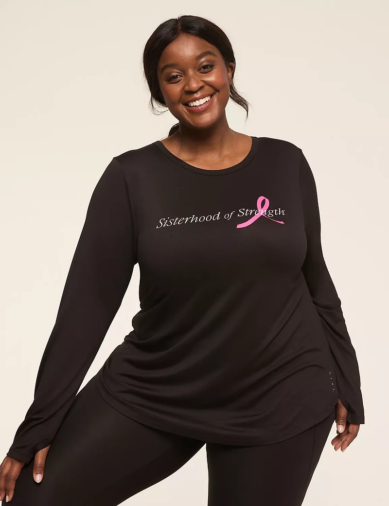 LIVI Soft Long-Sleeve Sisterhood of Strength BCRF Graphic Tee