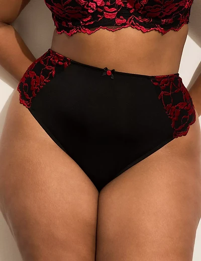 Strappy-Back Lace-Trim French Cut Brief