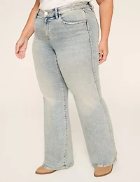 Signature Fit Foil-Shimmer Flare Jean