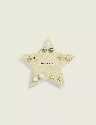 Star Mixed Metal Earring 5-Pack