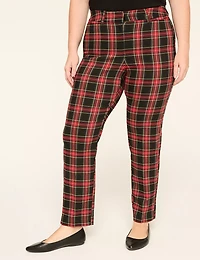 4-Season Plaid Slim Ankle Pant