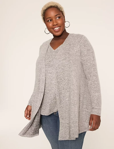 Sparkle Open-Front Fit & Flare Overpiece