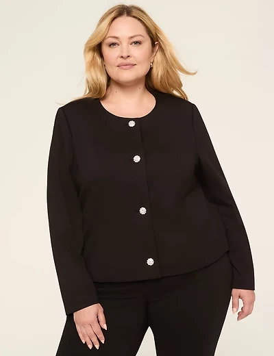 Ponte Bling-Button Short Jacket