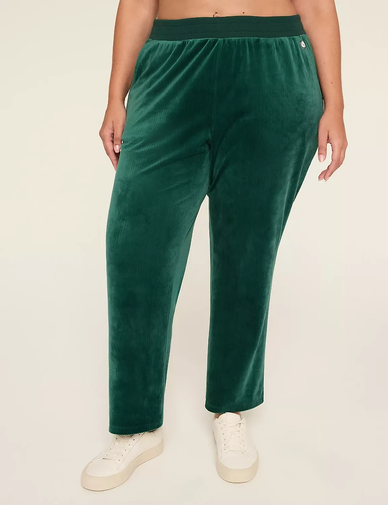 LIVI Rib Velour Straight Leg Pant
