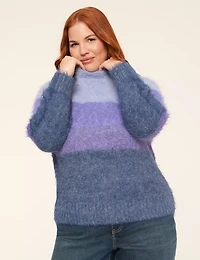 Relaxed Dip Dye Pullover Sweater
