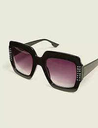 Embellished Square Sunglasses