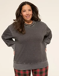 Embellished Crew-Neck Sweatshirt