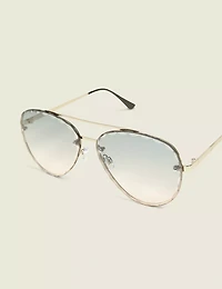 Textured Aviator Sunglasses