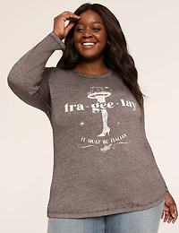 Glitter Fra-Gee-Lay A Christmas Story Graphic Long-Sleeve Tee