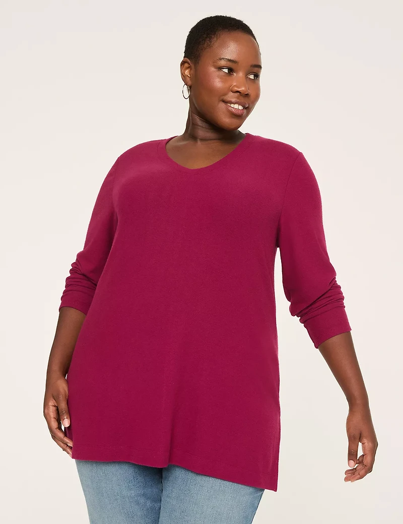 V-Neck Cozy Tunic Tee