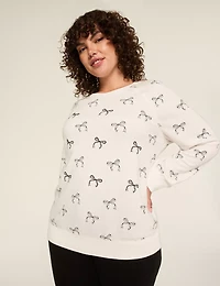 Bow Print Sweatshirt