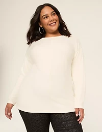 Crew-Neck Drop Shoulder Top