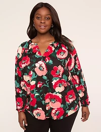 Swing Notch-Neck Popover Top