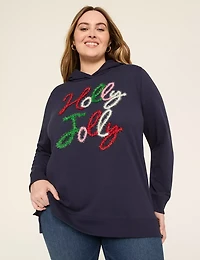 Relaxed Holly Jolly Graphic Hoodie